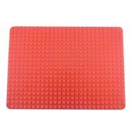 Promisen Outdoor Silicone Heat Resistant BBQ Baking Mat Sheet,Red