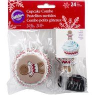 Wilton 415-2607 Christmas Holiday Sweet Swap Cupcake Combo Baking Cups and Picks
