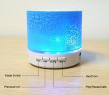 Colorful Crack Pattern Lighting Bluetooth Speaker, Rontel Mini Portable Wireless Speaker with Flashing LED Light... N3