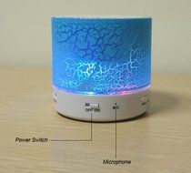 Colorful Crack Pattern Lighting Bluetooth Speaker, Rontel Mini Portable Wireless Speaker with Flashing LED Light... N4