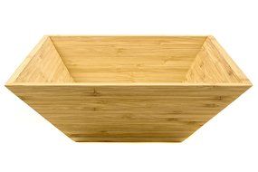 Bamboo Large Square Fruit or Salad Bowl natural color N2