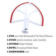 Beater Blade for KitchenAid 6-Quart Bowl Lift Mixer and 5 Plus Series 5Qt Stand Mixers (Red) N2