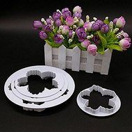 Generic 4PCS Petal Peony Fondant Cookie Decor Cutter Cake Mould Mold N4