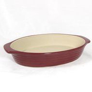 Cranberry Small Oval Baker