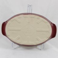 Cranberry Small Oval Baker N3