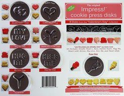 Valentine&#039;s Day 8 Disk Set for Cookie Presses (SIZE M disks for presses that came with METAL disks) N2
