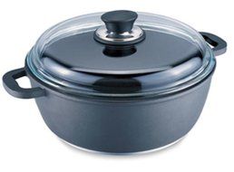 Korkmaz Fine-Cast Aluminum Casserole, Triplex Coating Non-Stick and Bakelite Handle - 7 Quart