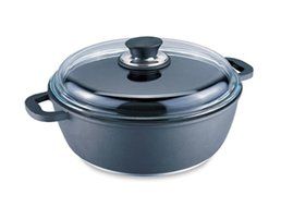 Korkmaz Fine-Cast Aluminum Casserole, Triplex Coating Non-Stick and Bakelite Handle - 7 Quart N2