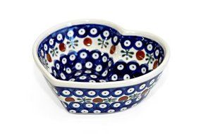 Polish Pottery Nature Small Heart Bowl