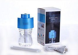 Elife Mini Portable Bottle Cap Air Humidifier with bottle for office home travel - Blue