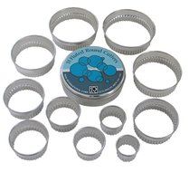 R &amp; M Set of 11 Fluted Pastry Cutters Set, Assorted