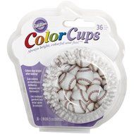 Wilton Standard Baking Cups, 36-Count, Baseball Color N2