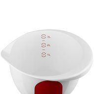 Emsa &quot;Mix &amp; Bake&quot; 101.4 oz Mixing Bowl with Lid, White/Red N3