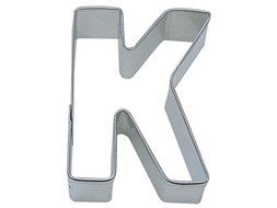 R&amp;M Letter K Cookie Cutter in Durable, Economical, Tinplated Steel