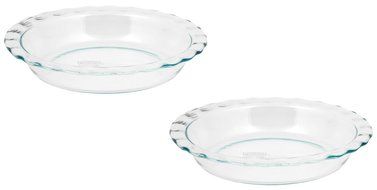 World Kitchen-pyrex/corelle 1085800 &quot;Pyrex Easy Grab&quot; Glass Pie Plate - 9.5&quot; (Pack of 2)