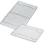 Set of 2 Size 10x18 Inch and 8x10 Inch Wire Pan Grates / Cooling Racks