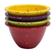 Zak! Designs Confetti Classic Prep Bowls (Set of 4), Durable and BPA-free Melamine, 4&quot; , Urban N2