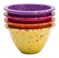 Zak! Designs Confetti Classic Prep Bowls (Set of 4), Durable and BPA-free Melamine, 4&quot; , Urban N7