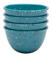 Zak! Designs Confetti Classic Prep Bowls (Set of 4), Durable and BPA-free Melamine, 4&quot; , Urban N13