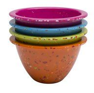 Zak! Designs Confetti Classic Prep Bowls (Set of 4), Durable and BPA-free Melamine, 4&quot; , Urban N17