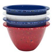 Zak! Designs Confetti Classic Prep Bowls (Set of 4), Durable and BPA-free Melamine, 4&quot; , Urban N19