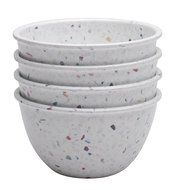 Zak! Designs Confetti Classic Prep Bowls (Set of 4), Durable and BPA-free Melamine, 4&quot; , Urban N21