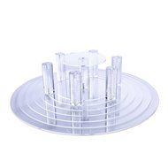 BonNoces Premium 7 Seven Tier Crystal Clear Acrylic Glass Round Wedding Cake Stand Cupcake Tree for Wedding Cupcakes... N19
