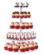 BonNoces Premium 7 Seven Tier Crystal Clear Acrylic Glass Round Wedding Cake Stand Cupcake Tree for Wedding Cupcakes... N21