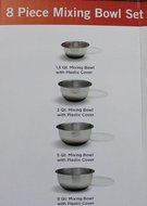 Wolfgang Puck 8 Piece Mixing Bowl Set Non-skid Silicone Bottoms N2