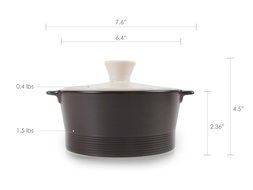 Neoflam Vol 0.8QT Stovetop Ceramic Cookware, Beige N6