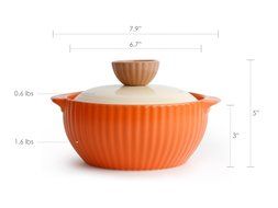 Neoflam Vol 0.8QT Stovetop Ceramic Cookware, Beige N29