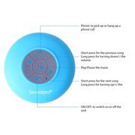IBSound&reg; Waterproof Bluetooth Shower Speaker - Portable / Wireless Handsfree Speaker - Work with iPhone 5, 5s,... N2