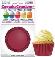 Burgundy Cupcake Papers, Standard Muffin Liners - 32 count N2