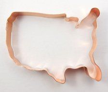 The United States of America Shape / Map Copper Cookie Cutter