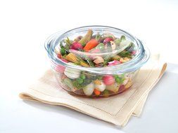 Arcuisine Borosilicate Glass Round Casserole w/Lid 20.2 Centimeters / 1.6 Liters N2