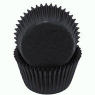 CLEARANCE FREE STANDARD SHIPPING - 24 Glassine Baking Cups Cupcake Liners - Black - for Muffins / Cupcakes / Cake...