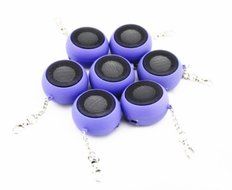 SMO Mini USB Keychain Hamburger Speaker 3.5mm iPhone iPod PC MP3 Tablet purple