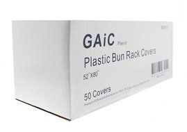 Gaic Plastic Bun Rack Covers - 50 Count N3