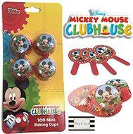 Mickey Mouse Baking Cups - 100 Mini Cups, 24 Regular Cups and 24 Cupcake Toppers