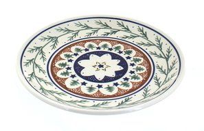 Polish Pottery Evergreen Dessert Plate