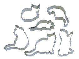 R &amp; M International Best Seller Set of 6 Assorted Cookie Cutters - &quot;When the Cat&#039;s Away&quot; Great for Cookies and... N2