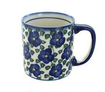 Polish Pottery Violets Coffee Mug