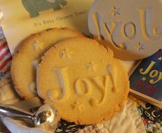 Brown Bag - JOY - Say It With Cookies Series Cookie Stamp - NEW N2