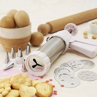 Silikomart Wonder Cakes Collection Stainless Steel Cookie Press Kit N7