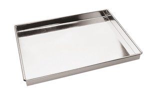 Paderno World Cuisine A4982292 Straight Sides Stainless Steel Baking Sheet, Gray