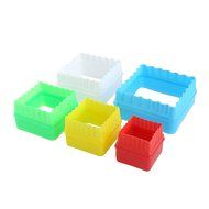Two-sided Square Cookie Cutters Multi-size Biscuit Cutter Set by Pparty