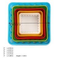 Two-sided Square Cookie Cutters Multi-size Biscuit Cutter Set by Pparty N3