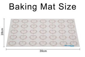 Premium Silicone Baking Mat for Macarons - Professional Fiberglass Baking Liner - Reusable Non-Stick Pastry Mat N3
