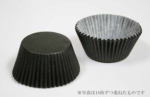 Cupcake Creations BKCUP-8858 Standard Cupcake Baking Cup, Black, 32-Pack N3