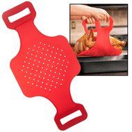 Heat Resistant Silicone Turkey Ham Roast Lifter Roaster Pan Liner Mat Oven Safe